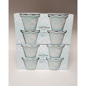 Ciroa Ramekins Happy Easter Pastel Purple Bunny Rabbit Candy Dish Stoneware New